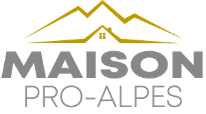 logo maison pro alpes gris et or
