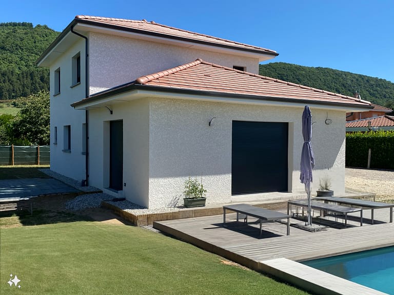 Réalisation construction maison Apprieu extérieur